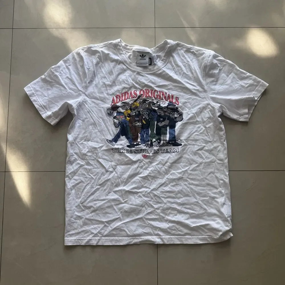 Vintage Adidas Original Three Stripe Team T Shirt